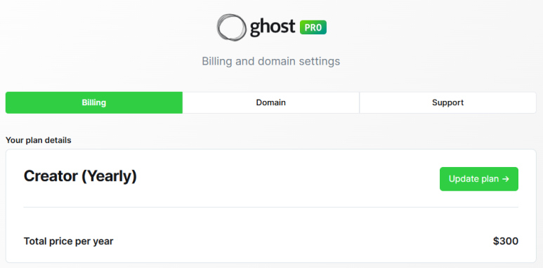 Ghost Pro Creator 버전